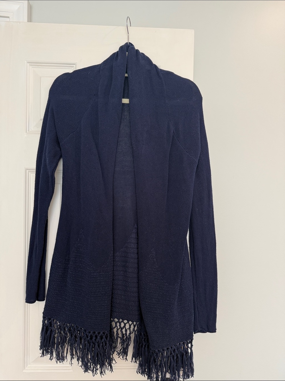 Lilly Pulitzer Open-Front Fringe Hem Women's Sweater Cardigan